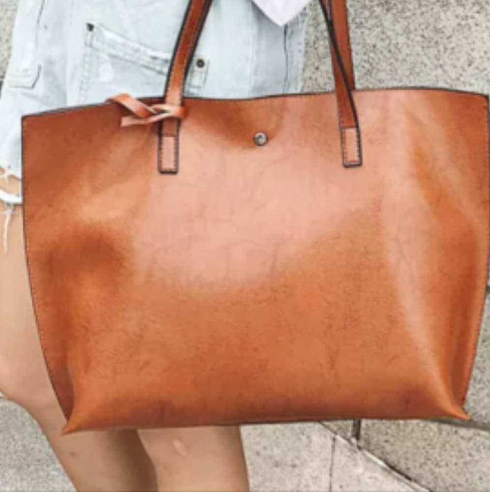 Brown Vegan leather bag